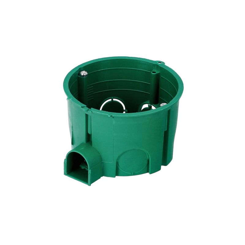 Puszka podtynkowa EDO łączeniowa fi 60 płytka z wkrętami zielona 50szt.