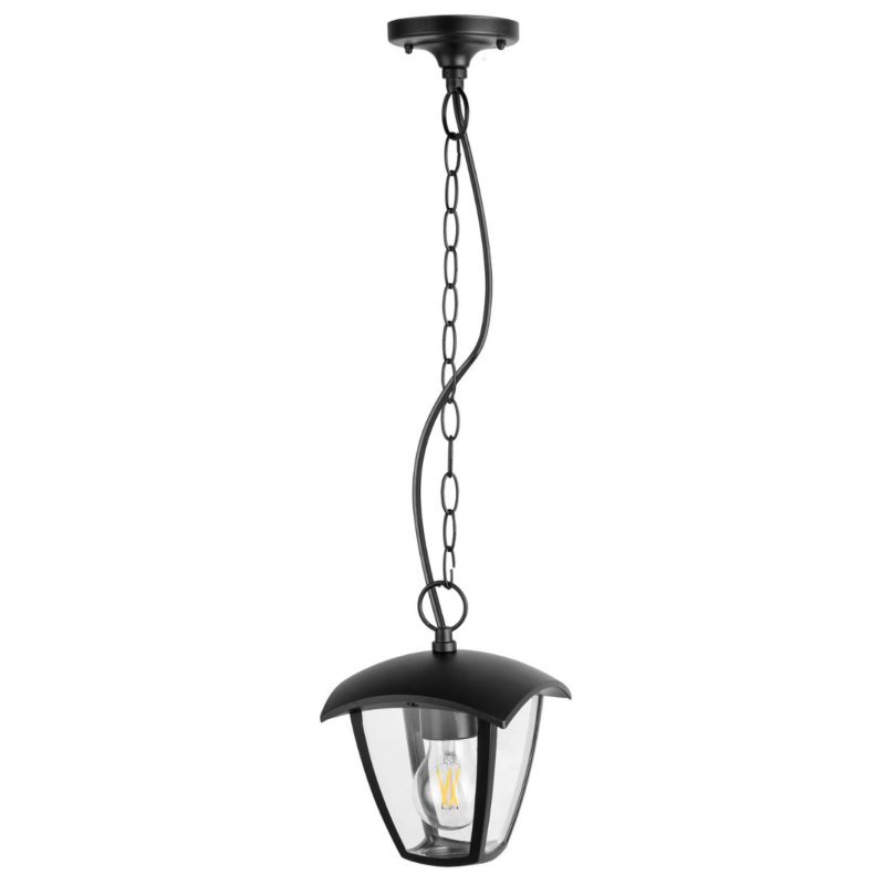 Lampa sufitowa zewnętrzna Polux Igma czarny mat 1 x E27 x 12W IP44 wym: 78 x 15,5 x 15,5 cm - 1 szt.