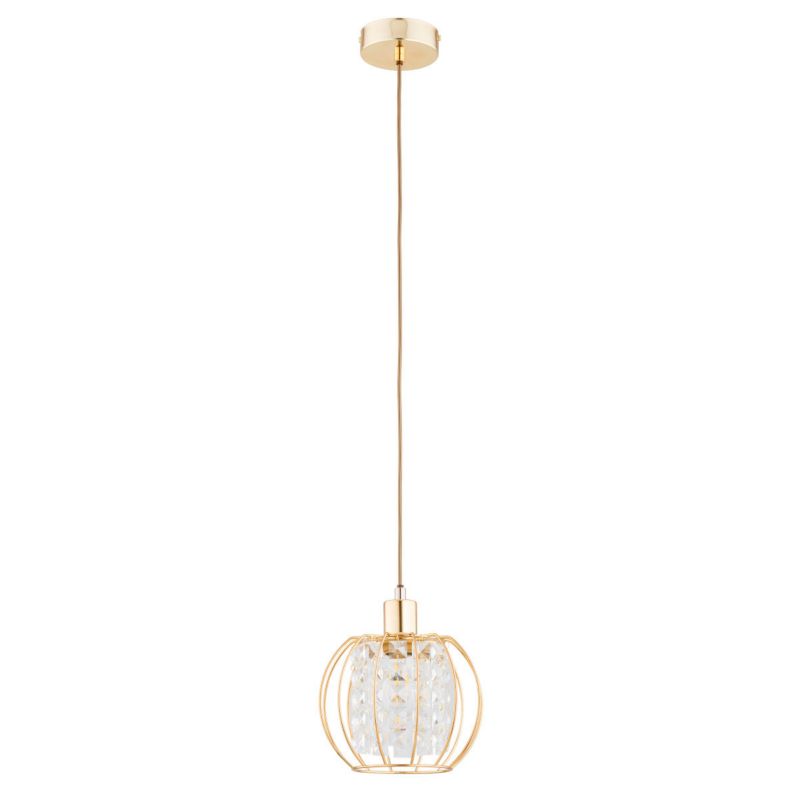 Lampa wisząca Alfa Kristal 4086 złoto-przezroczysty nowoczesna 1xE27 x 15W 1 szt.