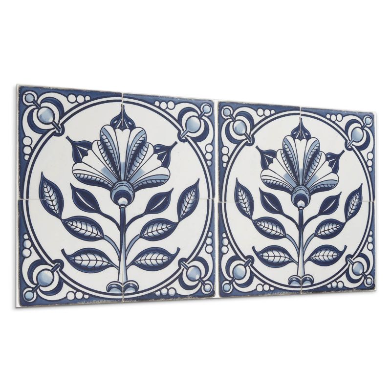 Kafelki samoprzylepne Wallfluent 60x30 cm Wzór kwiatów na kafelku 6 szt.