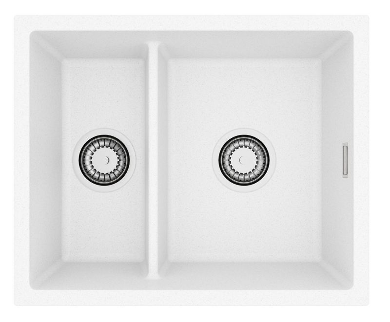 Zlewozmywak granitowy Alveus OMNI 50 kol. G11 biały (55x45) 1,5-komorowy 1szt
