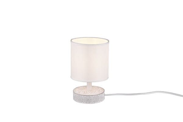 Lampa stołowa RL Marie biała 1 x E14 x 28W IP20 wym: 20.5 x 13 x 13 cm tkanina - 1 szt.