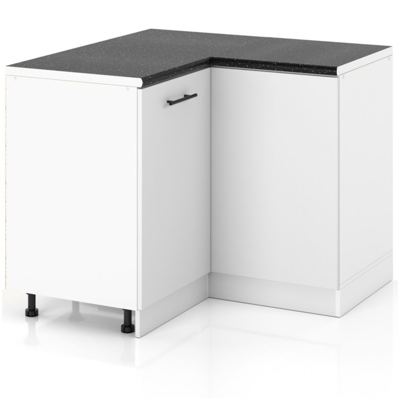 Szafka Kuchenna Hurtownia-Mebli Stojąca Narożna DN90X90 sPremium 90cm Biały Mat Biały Mat 90x52x85 cm 1szt.