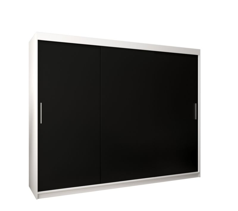 Szafa przesuwna Garderoba Abiks Tokyo 250 biały + czarny 1 szt.