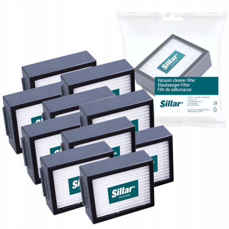 Filtry do robota sprzątającego, Sillar, HEPA, zamiennik do iRobot Roomba seria E/I/J,E4/5/6/7,I3/4/5/7/8,J7/9,COMBO I5/I5+, 10szt