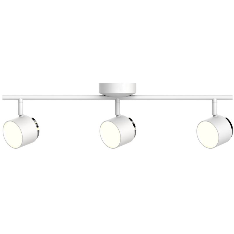 Lampa sufitowa Polux Kubik biała chromowana LED 12.6W 3000K 1275lm wym: 12 x 60 x 10 cm - 1 szt.