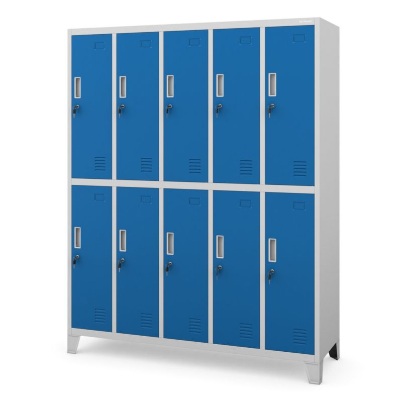 Szafa metalowa BHP socjalna Jan Nowak Bartek 172x136x45 cm antracytowo-niebieska 1 szt