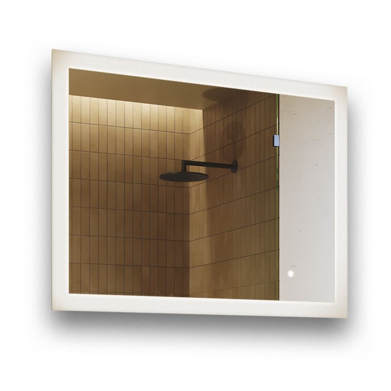 Lustro łazienkowe z dual LED Artforma, 80x60cm, dotykowy włącznik 1 szt.