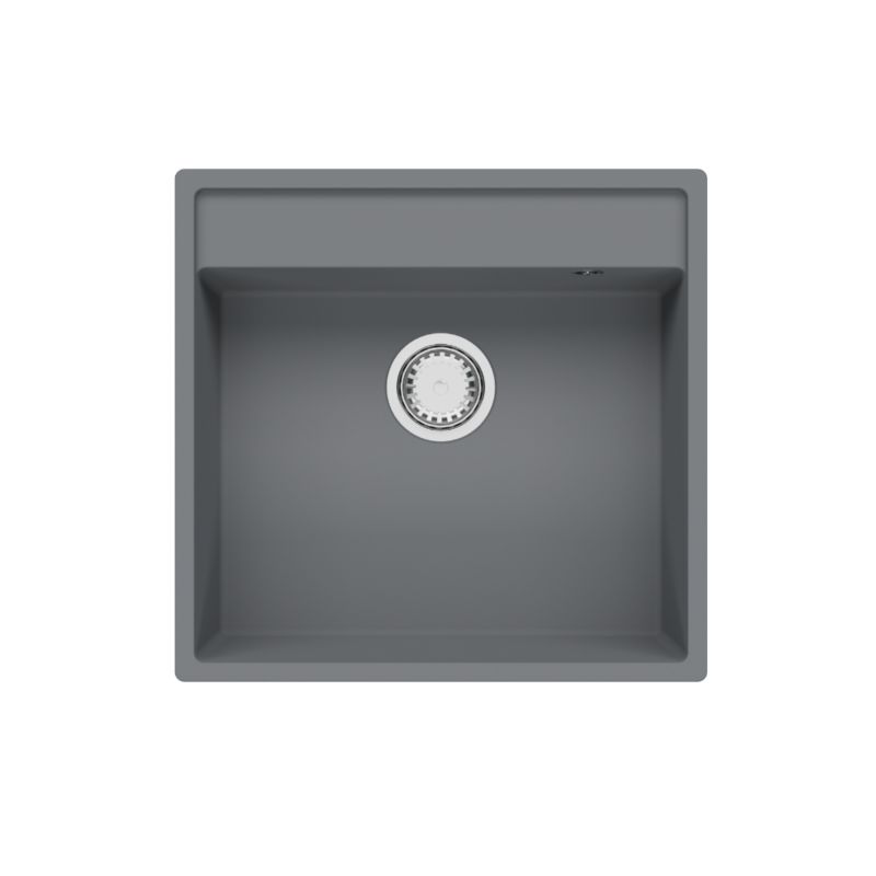 Zlewozmywak granitowy GranMaster Magma 540x520x204 mm jednokomorowy bez ociekacza tytan 1 szt