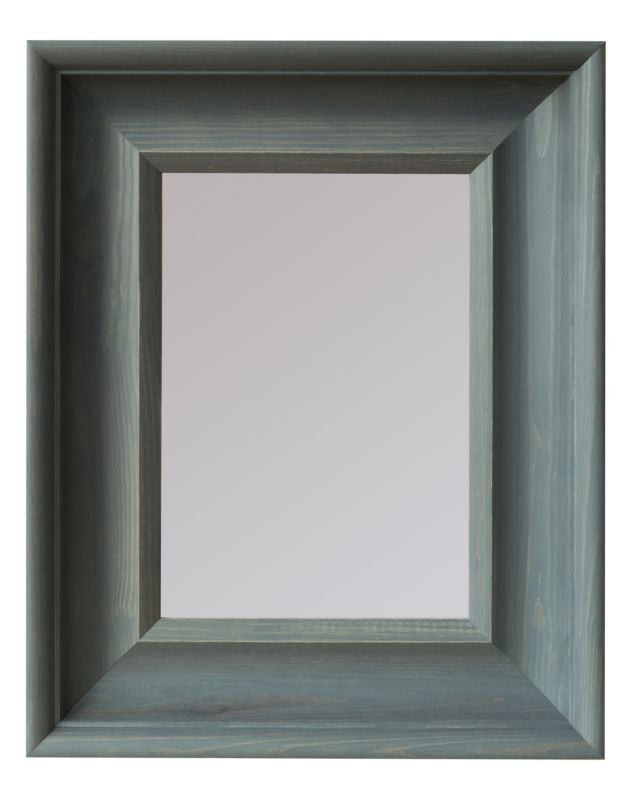 Lustro drewniane kwadratowe BD art klasyczne 36x45 cm szare 1 szt.