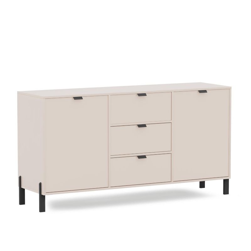 Komoda dwudrzwiowa Bettso Calma szeroka z szufladami beż piaskowy 1szt.