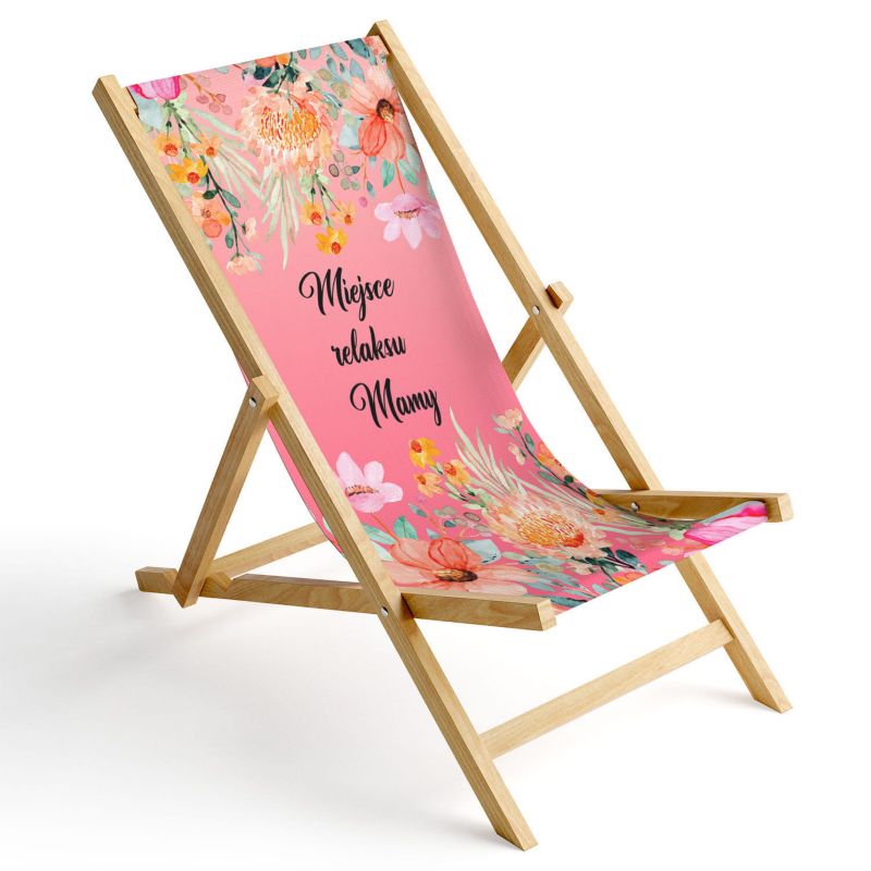 Leżak ogrodowy Ferocity drewniany składany Miejsce relaksu mamy 1 szt.