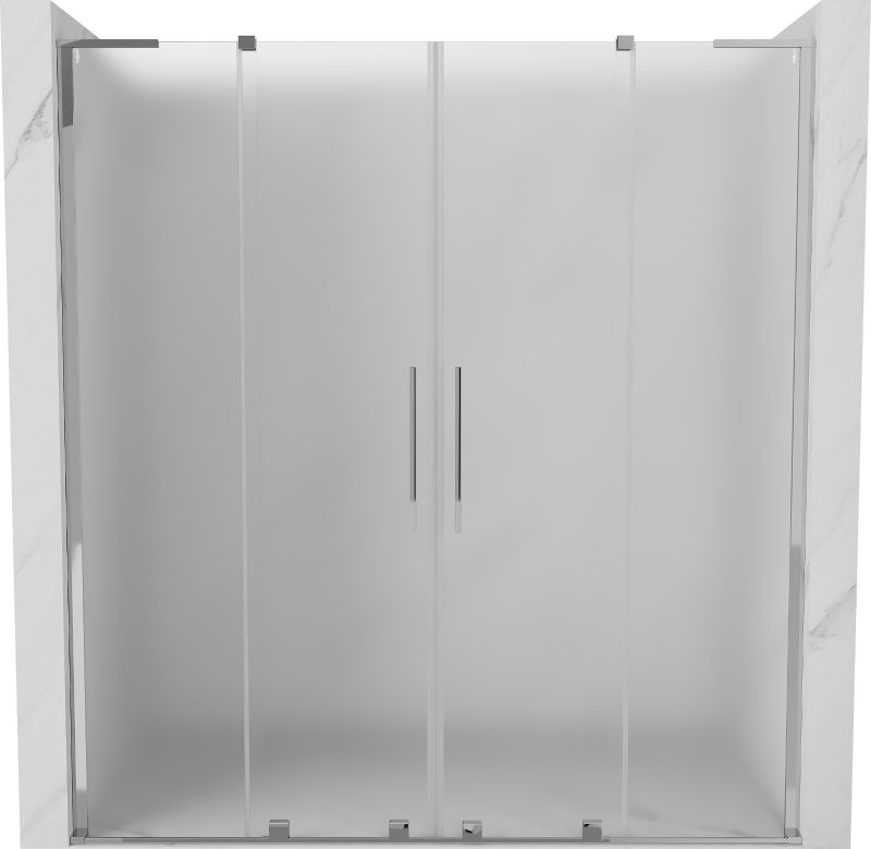 Drzwi prysznicowe rozsuwane Mexen Velar L szron chrom 200x200 cm 1 szt.
