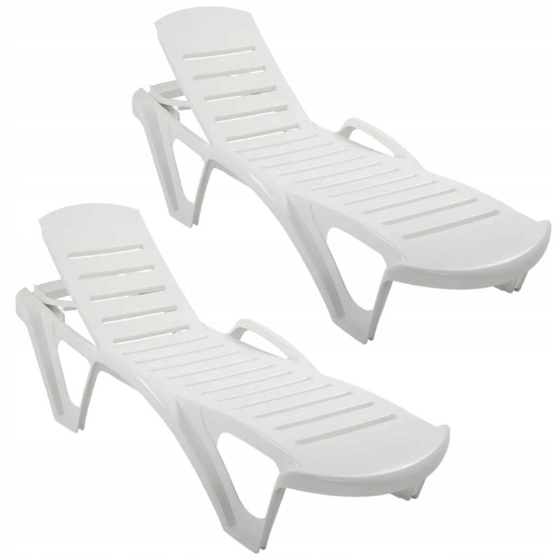 Leżak Ogrodowy Focus Garden Plażowy MONOBLOCK Regulowany na basen 2 szt