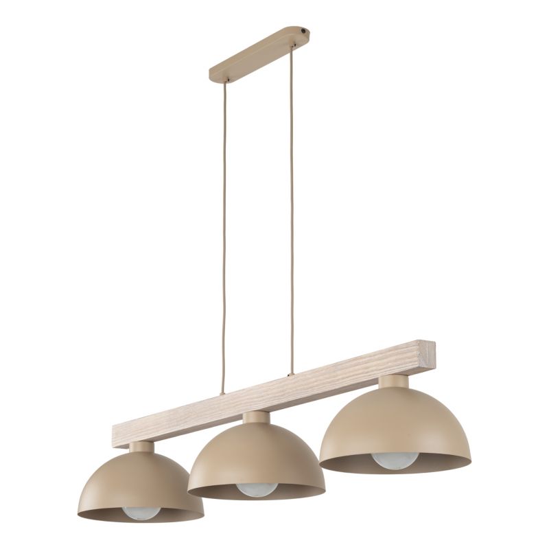 Lampa wisząca TK Lighting Oslo Sabia 3 x E27 beżowa