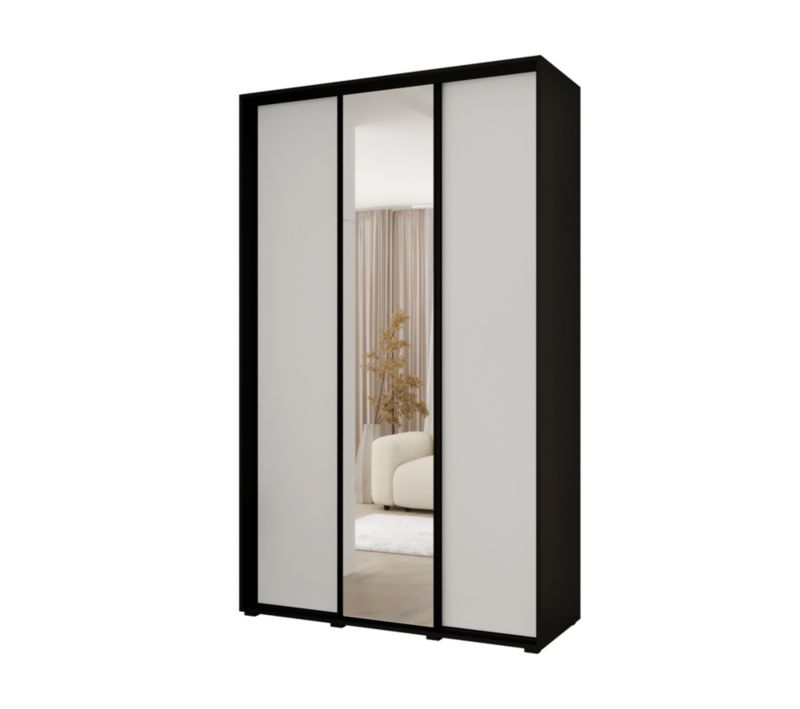 Szafa przesuwna MINIO go for it VADO 3 45 x 150 cm, czarny /biały/czarny 1 szt.