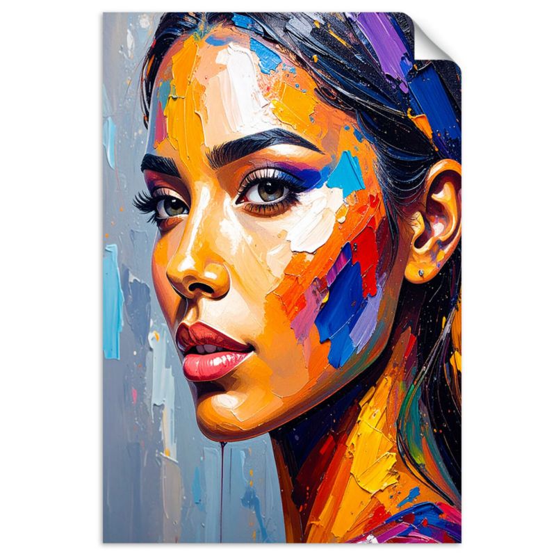 Naklejka na ścianę Feeby Twarz Pieknej Kobiety Malowany 30x45cm 1szt