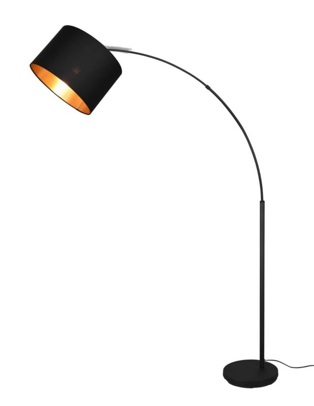 Lampa podłogowa stojąca RL Bolivia czarno-złota łukowa 1 x E27 x 10W wym: 171 x 35 x 35 cm - 1 szt.