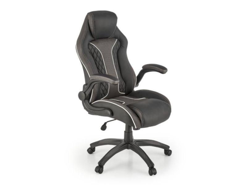 Fotel Halmar biurowy HAMLET czarny/szary 1 szt