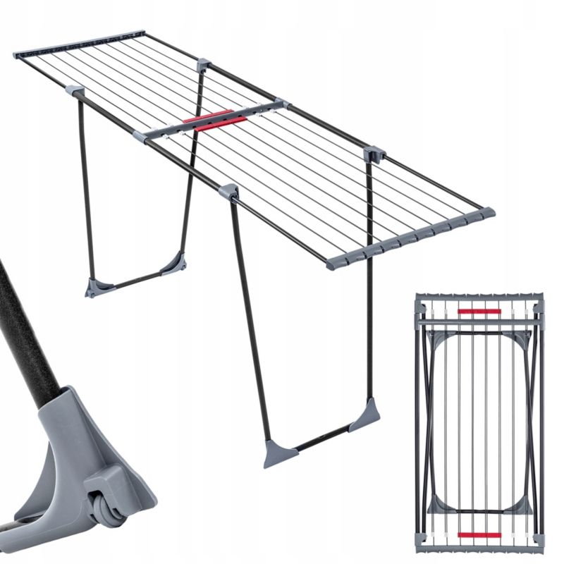 Suszarka Na Pranie KADAX Stojąca Ubrania Bieliznę Teleskopowa Rozsuwana 20m 1szt.