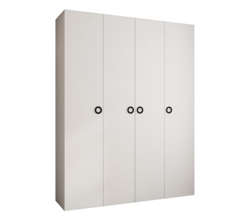 Szafa czterodrzwiowa wysoka 50 Abiks Como 1 190 biały+czarny 1 szt.