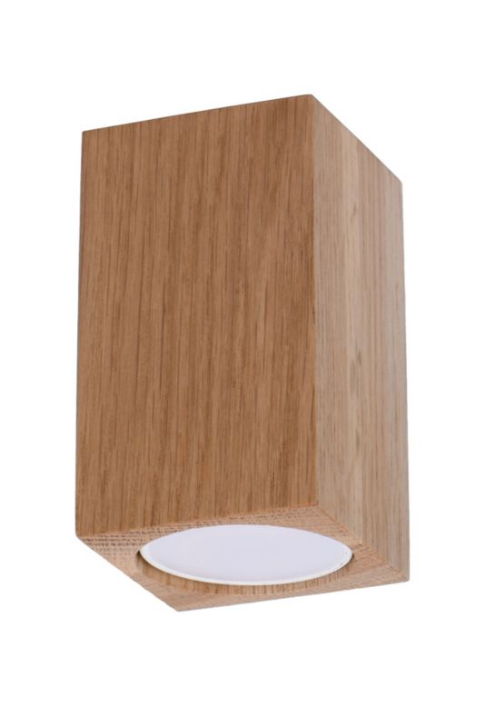 Spot sufitowy Sollux Lighting Keke ciemne drewno 1 x GU10 x 40W IP20 wym: 6 x 6 cm - 1 szt.