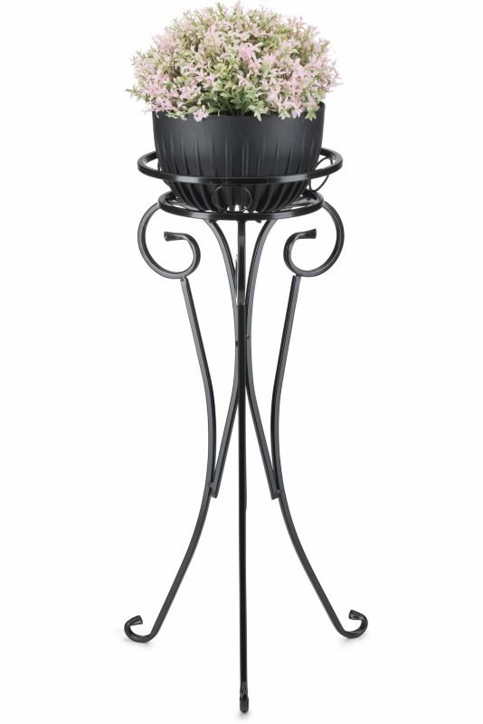 Kwietnik stojący Dąstal Metalowy Czarny 34x74 cm 1 szt.