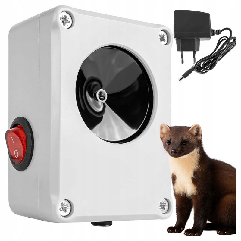 Ultradźwiękowy odstraszacz gryzoni Zielona Łapka na kuny myszy 1500m² 1 szt.