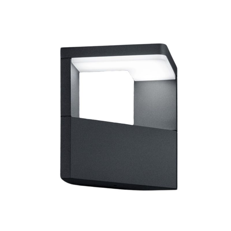 Kinkiet ścienny zewnętrzny Trio Ganges antracytowo-biały LED 9W 3000K 1000lm IP54 wym: 15 x 17 x 17 cm aluminium - 1 szt.