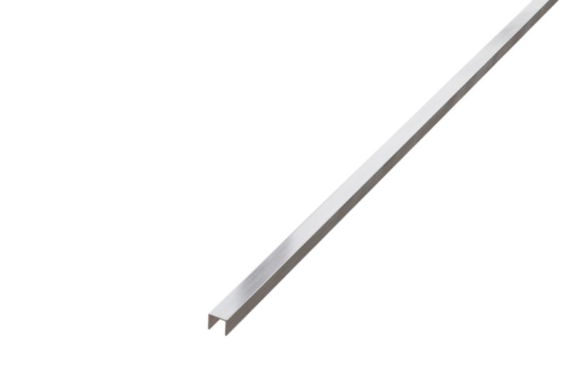 Profil metalowy rektyfikowany U Lambro srebrny matowy 1cm x 270cm 1 szt.