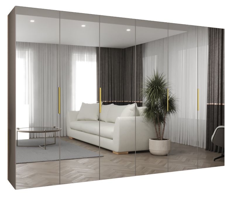 Szafa uchylna Abiks MARBELLA 3 300 wys 202 cm Kaszmir + Złoty 1 szt