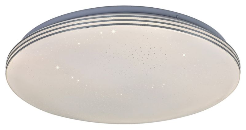 Plafon sufitowy nowoczesny Rabalux Toma chromowany biały LED 30W 4000K 2100lm łazienkowy IP44 wym: 6,3 x 37,5 x 37,5 cm - 1 szt.