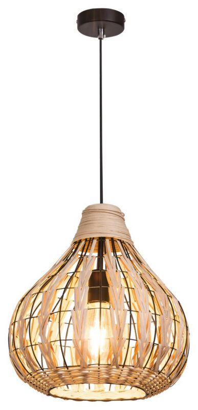 Lampa wisząca Rabalux Zahara 6042 jasne drewno boho 1xE27 x 1 szt.