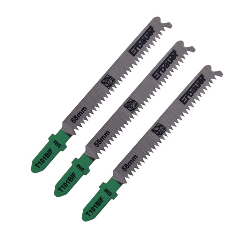 Brzeszczot do laminatu Erbauer 1,5 - 15 mm T101B 3szt.