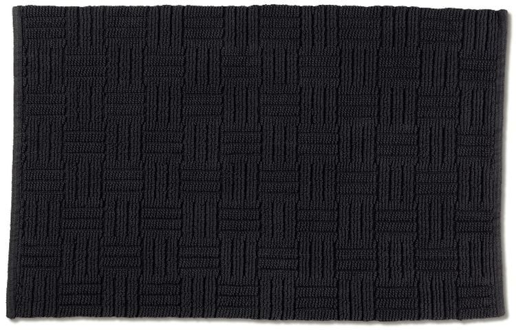 Dywanik łazienkowy Kela Leana granitowy szary 80x50 cm bawełna antypoślizgowy, niski włos 1 szt.