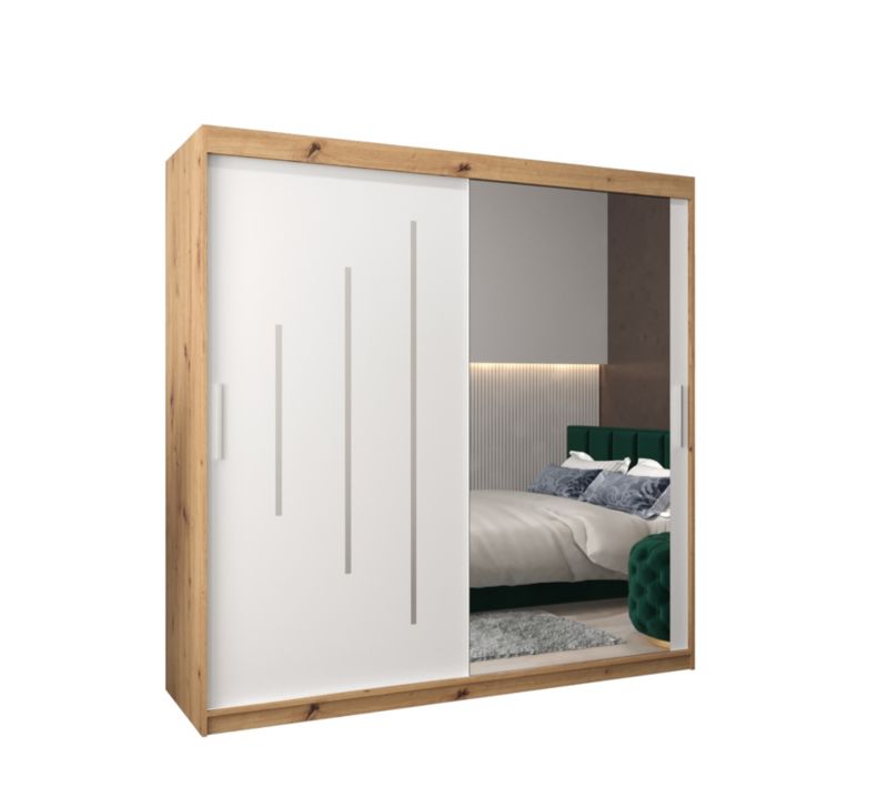 Szafa przesuwna Garderoba Abiks YORK 2 200 artisan/biały 1 szt.