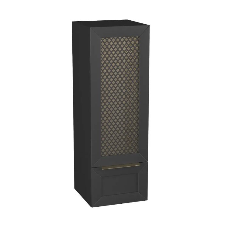 Szafka łazienkowa KROFAM CHIC 35 cm czarna półmat/złota z szufladą 1 szt.