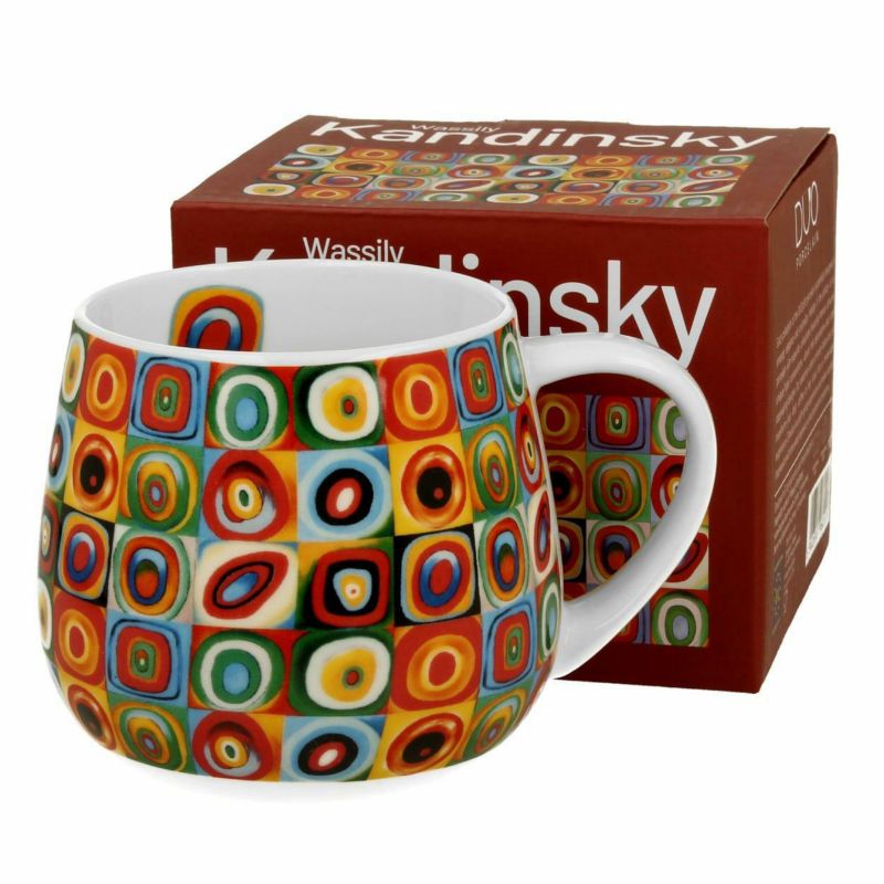 Kubek Baryłka Kandinsky Squares DUO porcelanowy z obrazem 430 ml 1 szt.