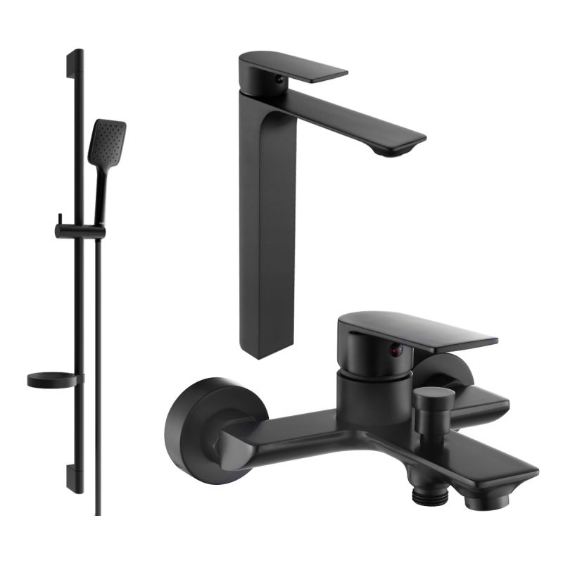 Zestaw wannowy Mexen Alexa czarny 71213DS62-70 1 szt.