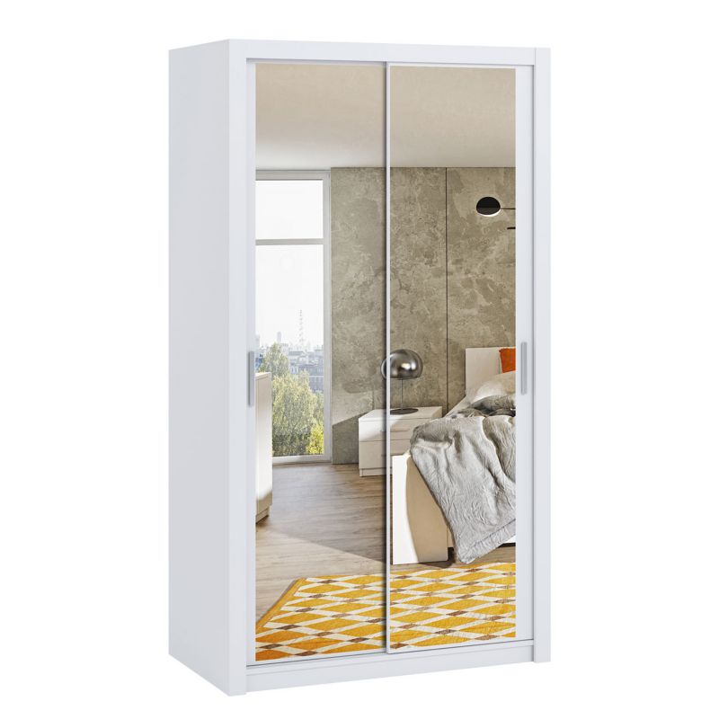 Szafa przesuwna z lustrem MIRJAN 24 Bono SZ120 biały 1 szt.