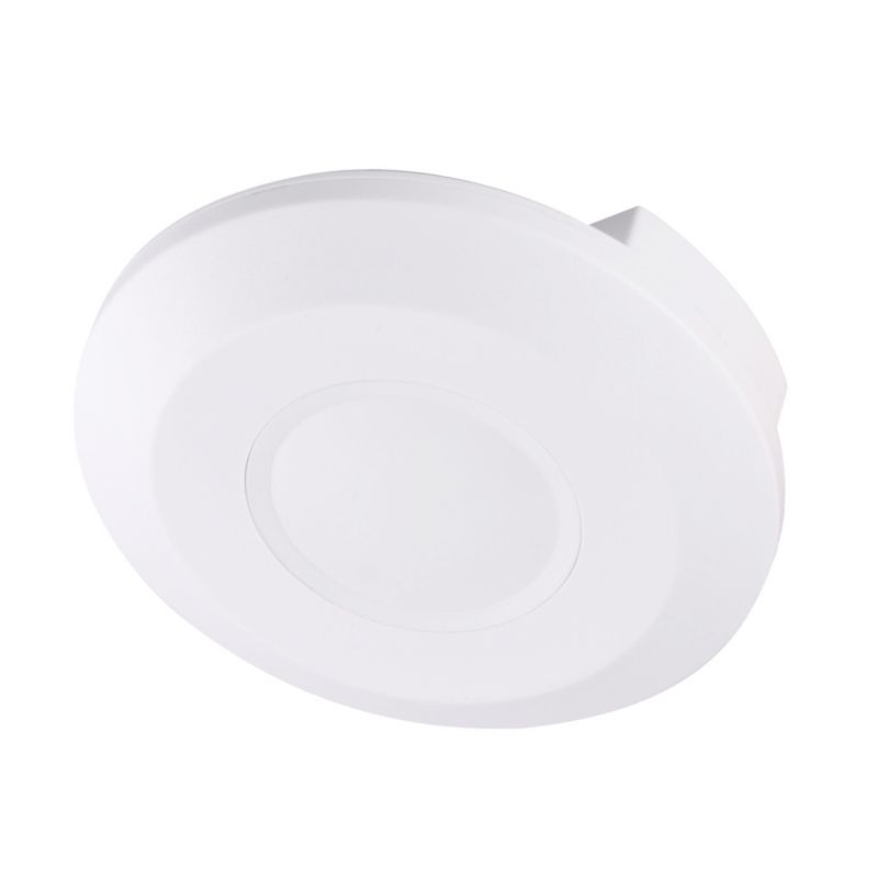 Czujnik ruchu i zmierzchu Polux mikrofalowy biały do 10 metrów sufitowy natynkowy IP20 wym: 2,6 x 10,8 x 10,8 cm - 1 szt.