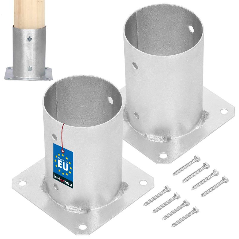 Podstawa słupa KOTARBAU przykręcana fi 100 mm 2 szt.