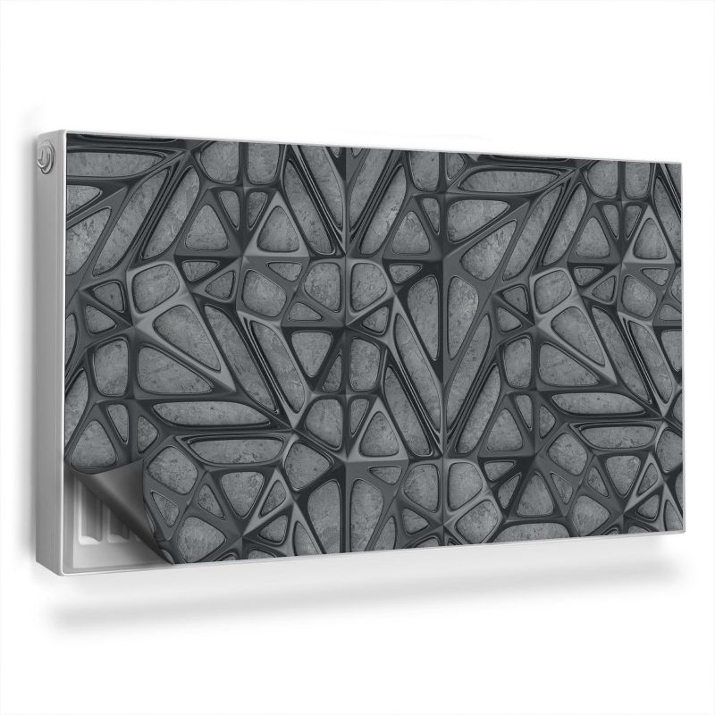 Dekoracyjna osłona mata na kaloryfer Wallfluent 110x60 cm Struktura metalu 1 szt.