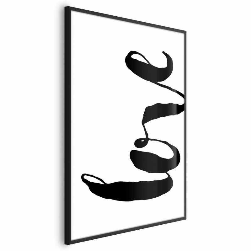 Plakat Artgeist Czarne Love 60x90 cm z ramą czarną 1 szt