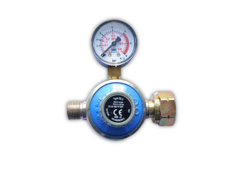 Reduktor gazowy do palników Mondial 1-4 bar z manometrem - 1 szt