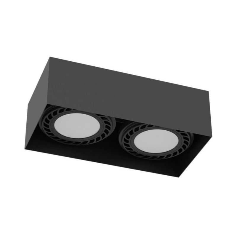 Oprawa sufitowa Brosline Cage czarny 2 x GU10 x 18W IP20 wym: 8,5 x 24,2 x 12,2 cm - 1 szt.