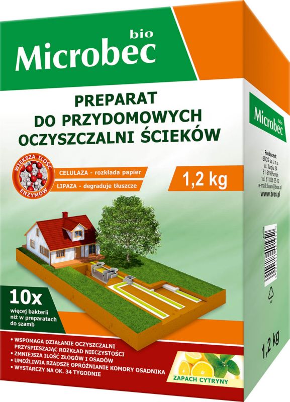 Aktywator do przydomowych oczyszczalni ścieków Bros Microbec Bio 1,2 kg