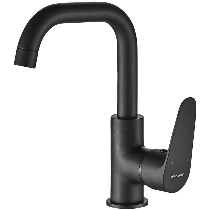 Bateria Umywalkowa Kuchinox Stojąca SAGRA Ruchoma wylewka Czarna 1 szt.