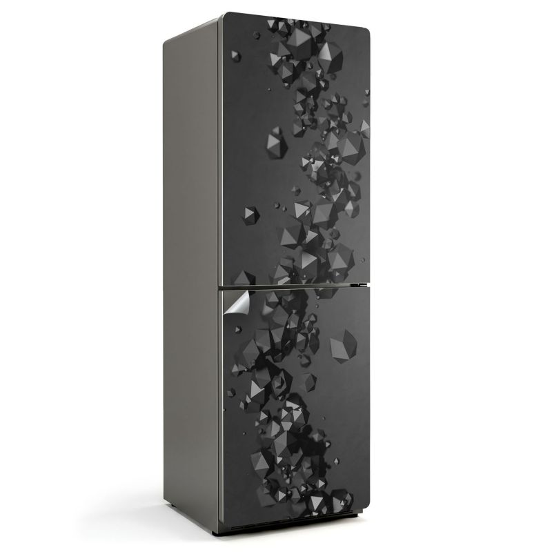 Ozdobna naklejka na lodówkę Wallfluent 60x180 cm Abstrakcyjne bryły w ruchu 1 szt.