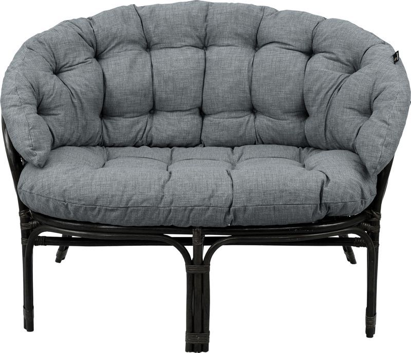 Poduszka na sofę rattanową wiklinową AMPO jasny szary 1 szt.